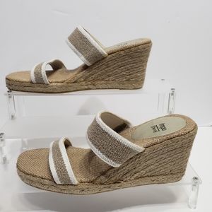 Impo Stretch Wayne Strap Espadrille Wedge Sandals Shoes 9
